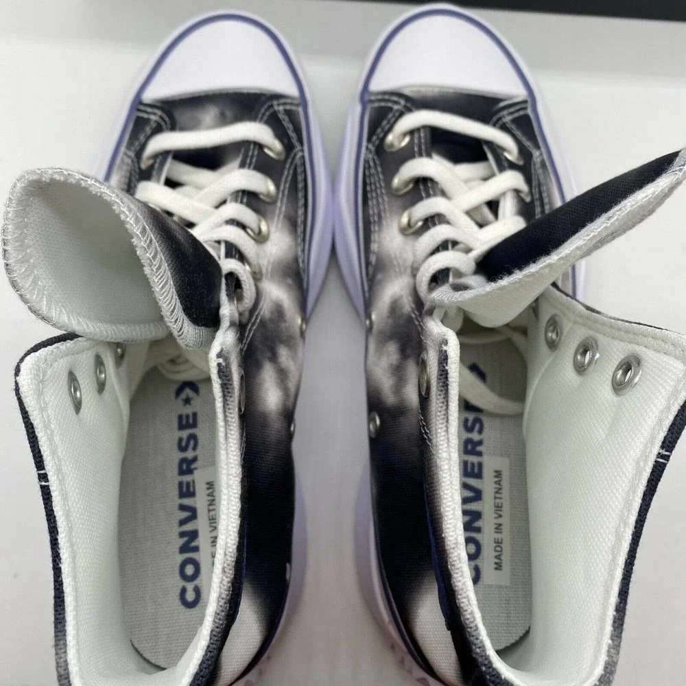 Converse Women Run Star Hike High Cloud Wash 572537C Black/White/Steel Size 7-10 - Picture 8 of 8